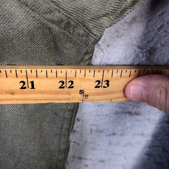 Barbour Shirt Mens M Green 100% Linen Tailored Fit Long Sleeve Cove Beach Airy - Picture 3 of 16